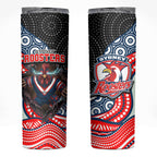Sydney Roosters Skinny Tumbler The Scream of Lightning Eyes - Indigenous Dot Ripping Effect