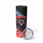 Sydney Roosters Skinny Tumbler The Scream of Lightning Eyes - Indigenous Dot Ripping Effect
