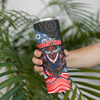 Sydney Roosters Skinny Tumbler The Scream of Lightning Eyes - Indigenous Dot Ripping Effect