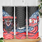 Sydney Roosters Skinny Tumbler The Scream of Lightning Eyes - Indigenous Dot Ripping Effect