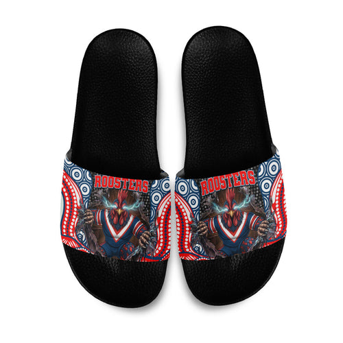 Sydney Roosters Slide Sandals The Scream of Lightning Eyes - Indigenous Dot Ripping Effect