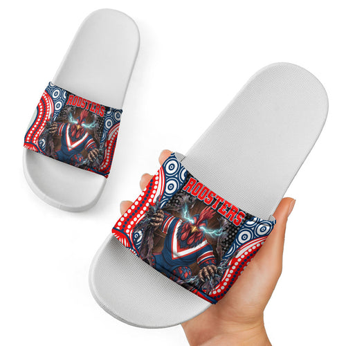 Sydney Roosters Slide Sandals The Scream of Lightning Eyes - Indigenous Dot Ripping Effect