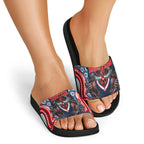 Sydney Roosters Slide Sandals The Scream of Lightning Eyes - Indigenous Dot Ripping Effect