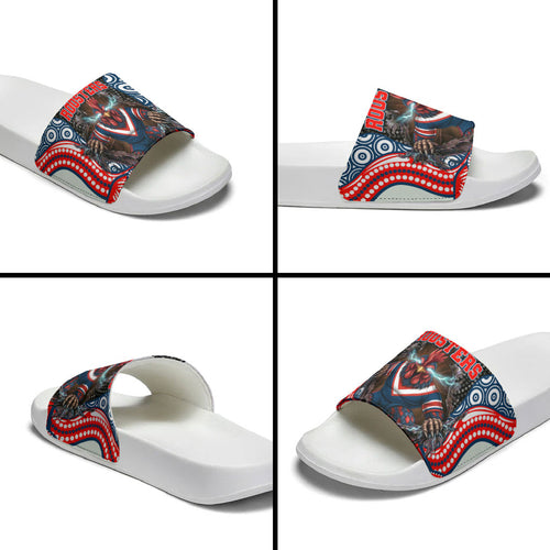 Sydney Roosters Slide Sandals The Scream of Lightning Eyes - Indigenous Dot Ripping Effect