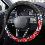 Sydney Roosters Steering Wheel Cover The Scream of Lightning Eyes - Indigenous Dot Ripping Effect