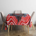 Sydney Roosters Tablecloth The Scream of Lightning Eyes - Indigenous Dot Ripping Effect