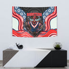 Sydney Roosters Tapestry The Scream of Lightning Eyes - Indigenous Dot Ripping Effect