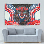 Sydney Roosters Tapestry The Scream of Lightning Eyes - Indigenous Dot Ripping Effect