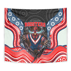 Sydney Roosters Tapestry The Scream of Lightning Eyes - Indigenous Dot Ripping Effect