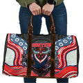 Sydney Roosters Travel Bag The Scream of Lightning Eyes - Indigenous Dot Ripping Effect