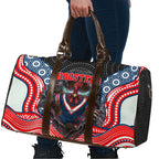 Sydney Roosters Travel Bag The Scream of Lightning Eyes - Indigenous Dot Ripping Effect
