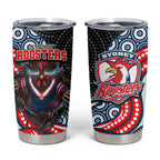 Sydney Roosters Tumbler Cup The Scream of Lightning Eyes - Indigenous Dot Ripping Effect