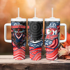 Sydney Roosters Tumbler With Handle The Scream of Lightning Eyes - Indigenous Dot Ripping Effect