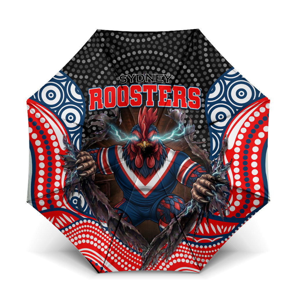 Sydney Roosters Umbrella The Scream of Lightning Eyes - Indigenous Dot Ripping Effect