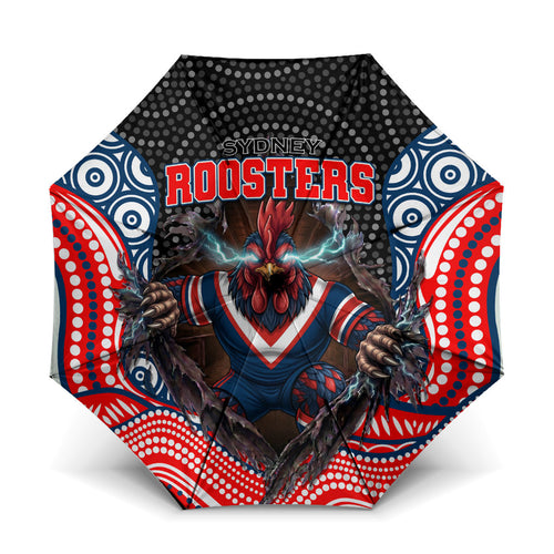 Sydney Roosters Umbrella The Scream of Lightning Eyes - Indigenous Dot Ripping Effect