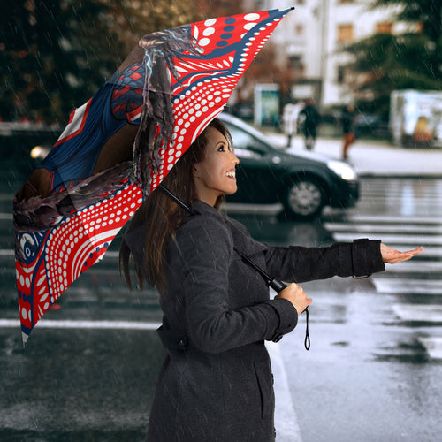 Sydney Roosters Umbrella The Scream of Lightning Eyes - Indigenous Dot Ripping Effect