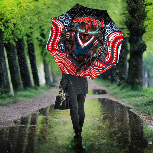Sydney Roosters Umbrella The Scream of Lightning Eyes - Indigenous Dot Ripping Effect