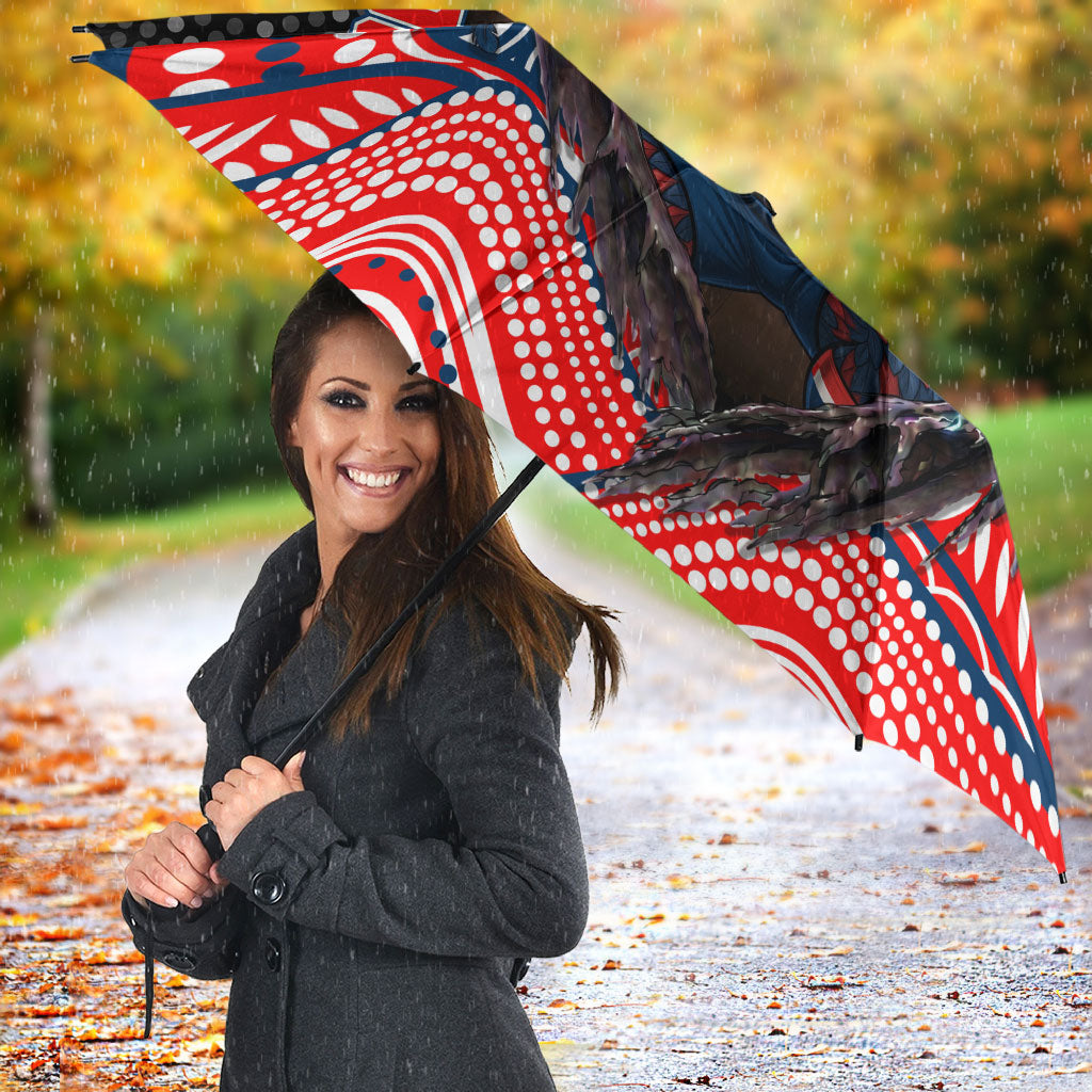 Sydney Roosters Umbrella The Scream of Lightning Eyes - Indigenous Dot Ripping Effect