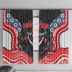 Sydney Roosters Window Curtain The Scream of Lightning Eyes - Indigenous Dot Ripping Effect