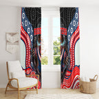 Sydney Roosters Window Curtain The Scream of Lightning Eyes - Indigenous Dot Ripping Effect