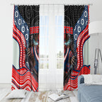 Sydney Roosters Window Curtain The Scream of Lightning Eyes - Indigenous Dot Ripping Effect