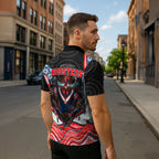 Sydney Roosters Zipper Polo Shirt The Scream of Lightning Eyes - Indigenous Dot Ripping Effect