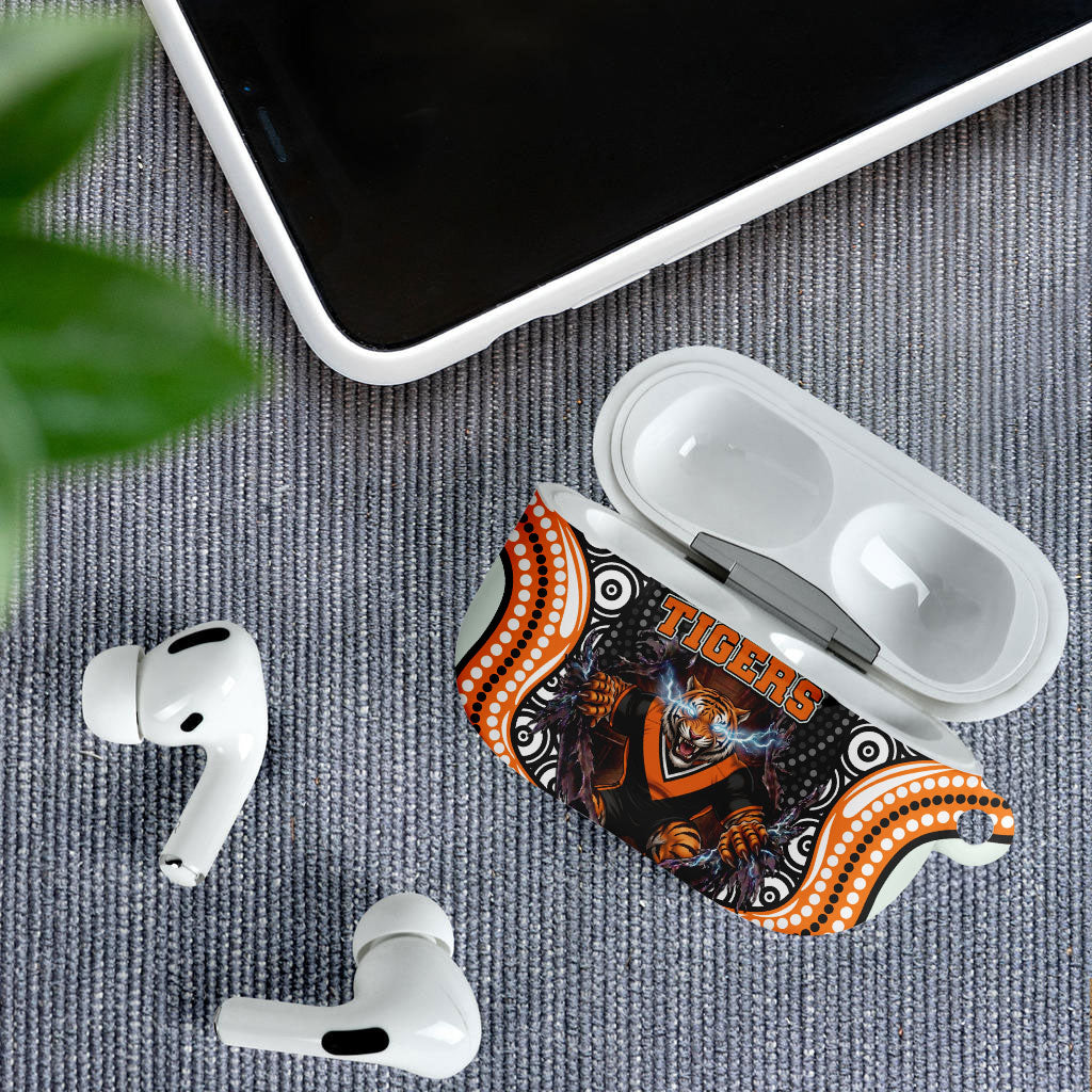 Wests Tigers AirPods Case The Scream of Lightning Eyes - Indigenous Dot Ripping Effect