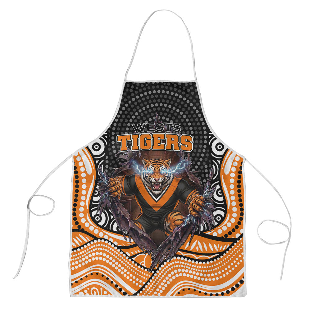 Wests Tigers Apron The Scream of Lightning Eyes - Indigenous Dot Ripping Effect