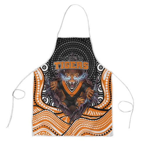 Wests Tigers Apron The Scream of Lightning Eyes - Indigenous Dot Ripping Effect