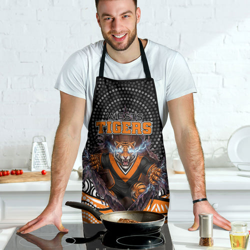 Wests Tigers Apron The Scream of Lightning Eyes - Indigenous Dot Ripping Effect
