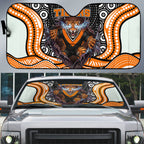 Wests Tigers Auto Sun Shade The Scream of Lightning Eyes - Indigenous Dot Ripping Effect