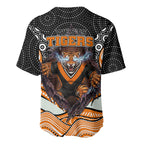 Wests Tigers Baseball Jersey The Scream of Lightning Eyes - Indigenous Dot Ripping Effect