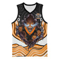 Wests Tigers Basketball Jersey The Scream of Lightning Eyes - Indigenous Dot Ripping Effect