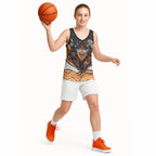 Wests Tigers Basketball Jersey The Scream of Lightning Eyes - Indigenous Dot Ripping Effect