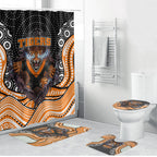 Wests Tigers Bathroom Set The Scream of Lightning Eyes - Indigenous Dot Ripping Effect