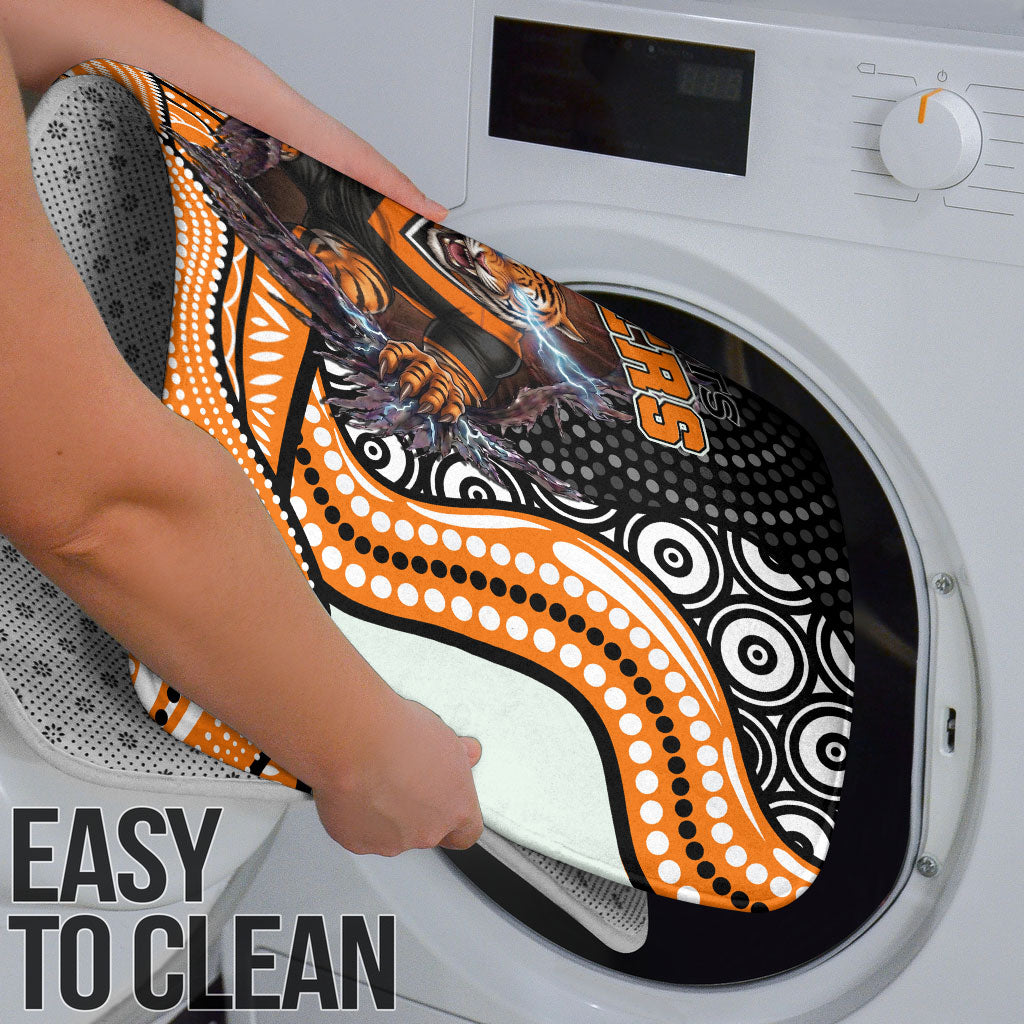 Wests Tigers Bathroom Set The Scream of Lightning Eyes - Indigenous Dot Ripping Effect