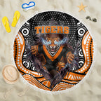 Wests Tigers Beach Blanket The Scream of Lightning Eyes - Indigenous Dot Ripping Effect