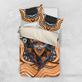 Wests Tigers Bedding Set The Scream of Lightning Eyes - Indigenous Dot Ripping Effect