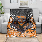 Wests Tigers Blanket The Scream of Lightning Eyes - Indigenous Dot Ripping Effect