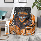 Wests Tigers Blanket The Scream of Lightning Eyes - Indigenous Dot Ripping Effect