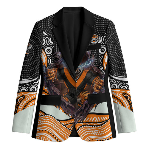 Wests Tigers Blazer The Scream of Lightning Eyes - Indigenous Dot Ripping Effect