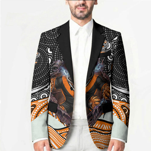 Wests Tigers Blazer The Scream of Lightning Eyes - Indigenous Dot Ripping Effect