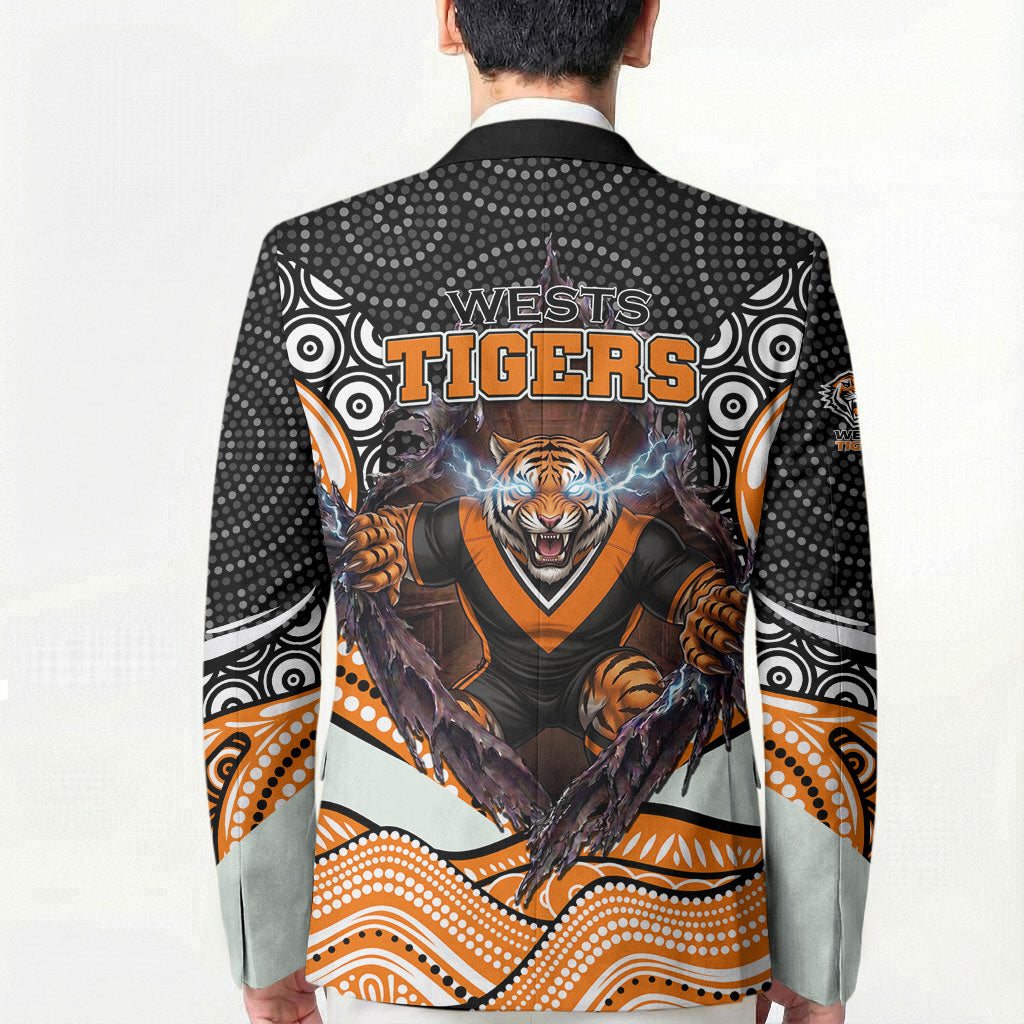 Wests Tigers Blazer The Scream of Lightning Eyes - Indigenous Dot Ripping Effect