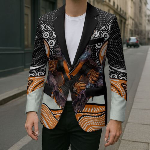 Wests Tigers Blazer The Scream of Lightning Eyes - Indigenous Dot Ripping Effect