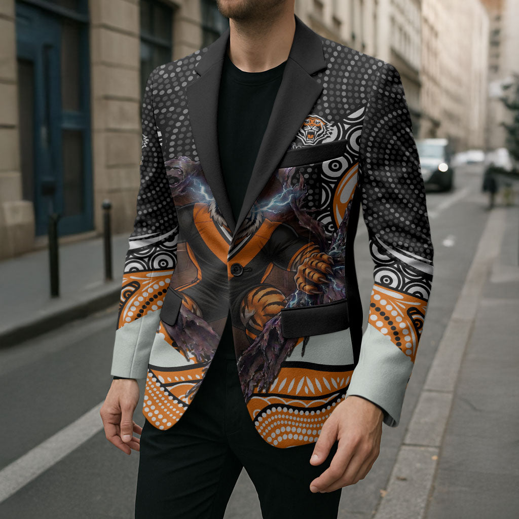 Wests Tigers Blazer The Scream of Lightning Eyes - Indigenous Dot Ripping Effect