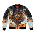 Wests Tigers Bomber Jacket The Scream of Lightning Eyes - Indigenous Dot Ripping Effect