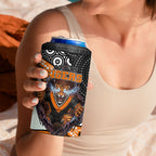Wests Tigers 4 in 1 Can Cooler Tumbler The Scream of Lightning Eyes - Indigenous Dot Ripping Effect