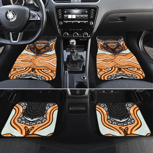 Wests Tigers Car Mats The Scream of Lightning Eyes - Indigenous Dot Ripping Effect