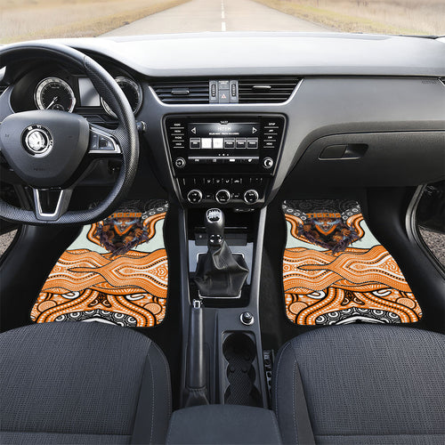 Wests Tigers Car Mats The Scream of Lightning Eyes - Indigenous Dot Ripping Effect
