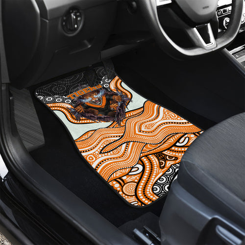Wests Tigers Car Mats The Scream of Lightning Eyes - Indigenous Dot Ripping Effect